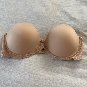 Nude strapless bra